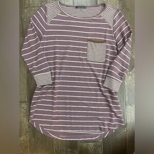 Rose or mauve Striped Women's Top